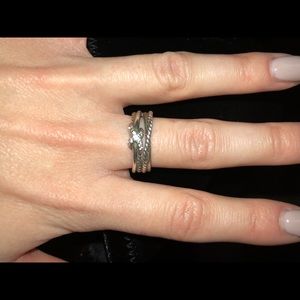 Authentic David Yurman cable and diamond ring
